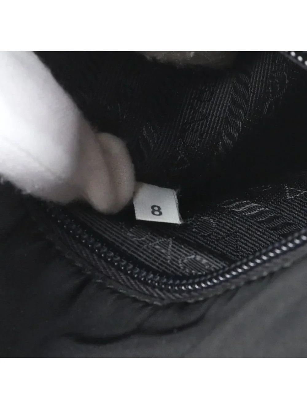 Prada Tessuto Nylon Triangle Logo Leather Shoulder Bag Crossbody Messenger Black